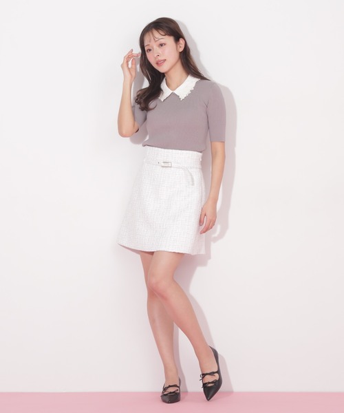 JILL by JILL STUART（ジルバイジルスチュアート）の「◇サマーツィードミニスカショーパン（その他パンツ・レディース・ブラック/ホワイト・SMALL/MEDIUM）」の13枚目の写真