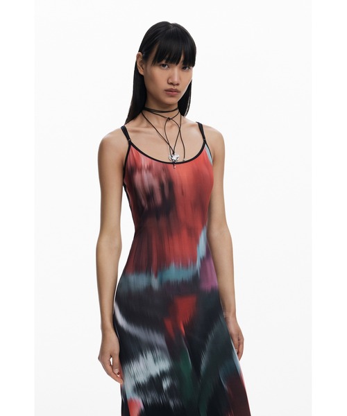desigual グラデーションストライプキャミソールワンピース Desigual ワンピース グラデーションストライプキャミソール