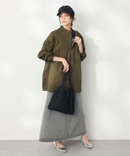 CRAFT STANDARD BOUTIQUE（クラフトスタンダードブティック）の「【ユニセックス】バンドカラーシャツB（シャツ/ブラウス・レディース・ベージュ/ダークカーキ・S/M）」の8枚目の写真