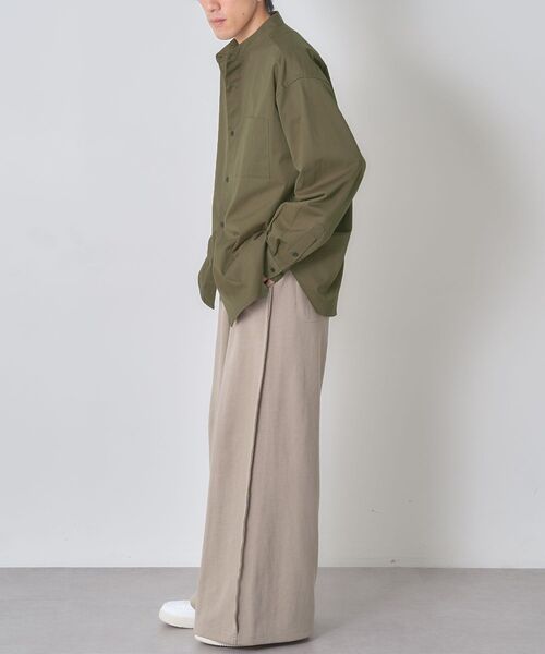 CRAFT STANDARD BOUTIQUE（クラフトスタンダードブティック）の「【ユニセックス】バンドカラーシャツB（シャツ/ブラウス・レディース・ベージュ/ダークカーキ・S/M）」の15枚目の写真