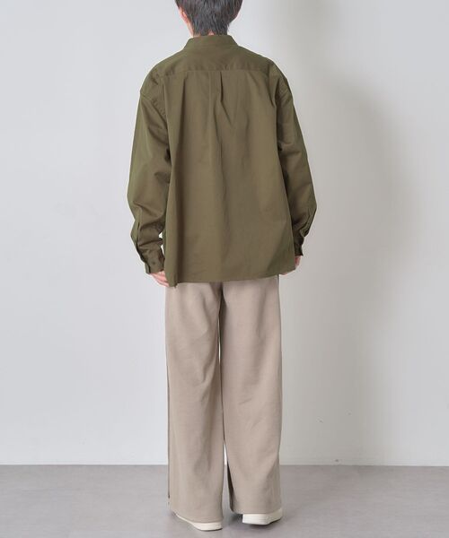 CRAFT STANDARD BOUTIQUE（クラフトスタンダードブティック）の「【ユニセックス】バンドカラーシャツB（シャツ/ブラウス・レディース・ベージュ/ダークカーキ・S/M）」の16枚目の写真