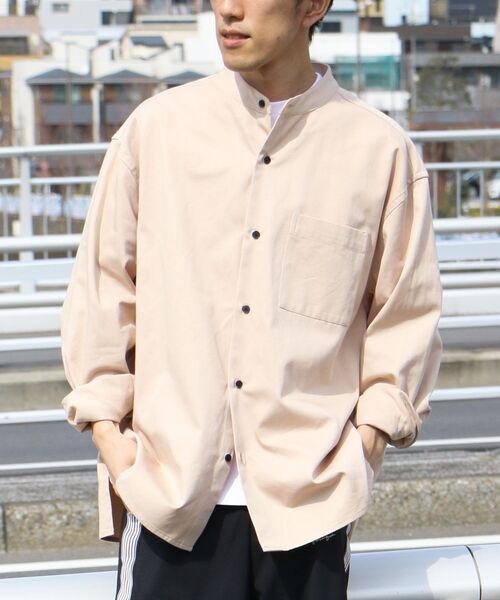 CRAFT STANDARD BOUTIQUE（クラフトスタンダードブティック）の「【ユニセックス】バンドカラーシャツB（シャツ/ブラウス・レディース・ベージュ/ダークカーキ・S/M）」の17枚目の写真