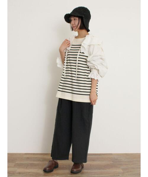 Samansa Mos2（サマンサ モスモス）の「【Cross×Linen】サイドポケットパンツ ≪M/Lサイズ≫（その他パンツ・レディース・ベージュ/ブラック/ピンク/ブルー・L/M）」の20枚目の写真