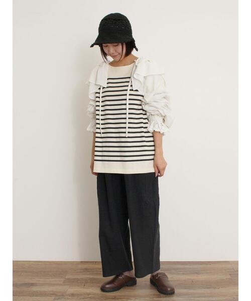 Samansa Mos2（サマンサ モスモス）の「【Cross×Linen】サイドポケットパンツ ≪M/Lサイズ≫（その他パンツ・レディース・ベージュ/ブラック/ピンク/ブルー・L/M）」の21枚目の写真