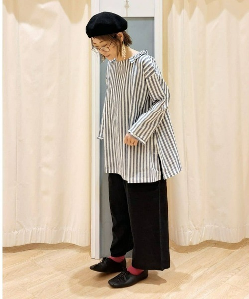 Samansa Mos2（サマンサ モスモス）の「【Cross×Linen】サイドポケットパンツ ≪M/Lサイズ≫（その他パンツ・レディース・ベージュ/ブラック/ピンク/ブルー・L/M）」の7枚目の写真