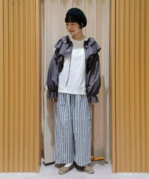 Samansa Mos2（サマンサ モスモス）の「【Cross×Linen】サイドポケットパンツ ≪M/Lサイズ≫（その他パンツ・レディース・ベージュ/ブラック/ピンク/ブルー・L/M）」の8枚目の写真