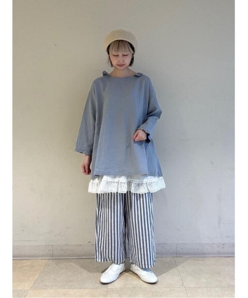 Samansa Mos2（サマンサ モスモス）の「【Cross×Linen】サイドポケットパンツ ≪M/Lサイズ≫（その他パンツ・レディース・ベージュ/ブラック/ピンク/ブルー・L/M）」の9枚目の写真