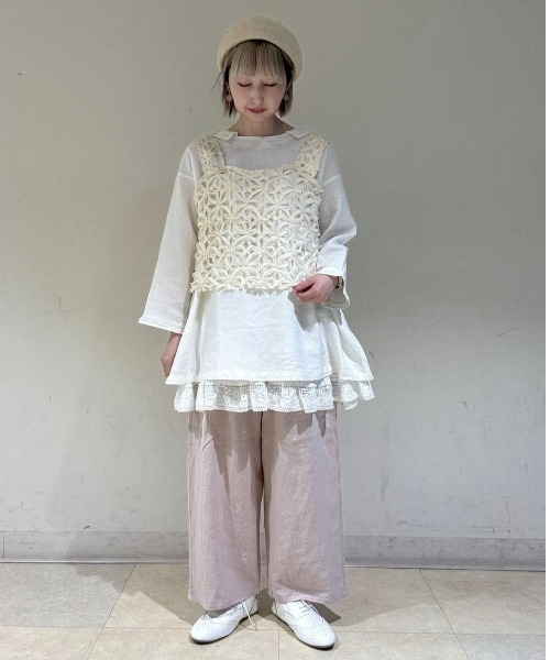 Samansa Mos2（サマンサ モスモス）の「【Cross×Linen】サイドポケットパンツ ≪M/Lサイズ≫（その他パンツ・レディース・ベージュ/ブラック/ピンク/ブルー・L/M）」の11枚目の写真