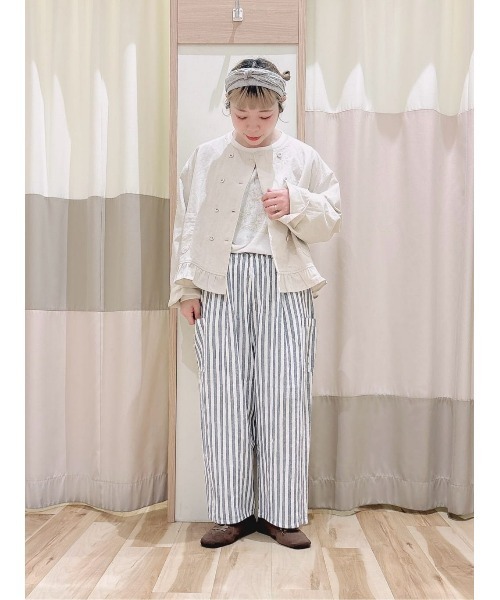 Samansa Mos2（サマンサ モスモス）の「【Cross×Linen】サイドポケットパンツ ≪M/Lサイズ≫（その他パンツ・レディース・ベージュ/ブラック/ピンク/ブルー・L/M）」の13枚目の写真