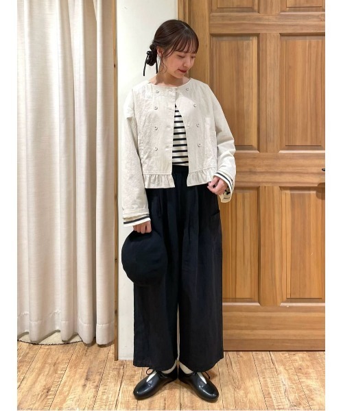 Samansa Mos2（サマンサ モスモス）の「【Cross×Linen】サイドポケットパンツ ≪M/Lサイズ≫（その他パンツ・レディース・ベージュ/ブラック/ピンク/ブルー・L/M）」の17枚目の写真