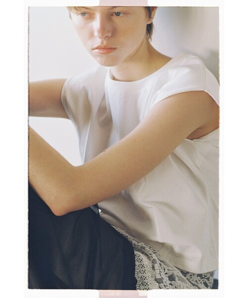 Ray BEAMS（レイビームス）の「ショルダー パッド フレンチスリーブ Tシャツ（Tシャツ/カットソー・レディース・ミント/ホワイト/ブラック・ONE SIZE）」の12枚目の写真