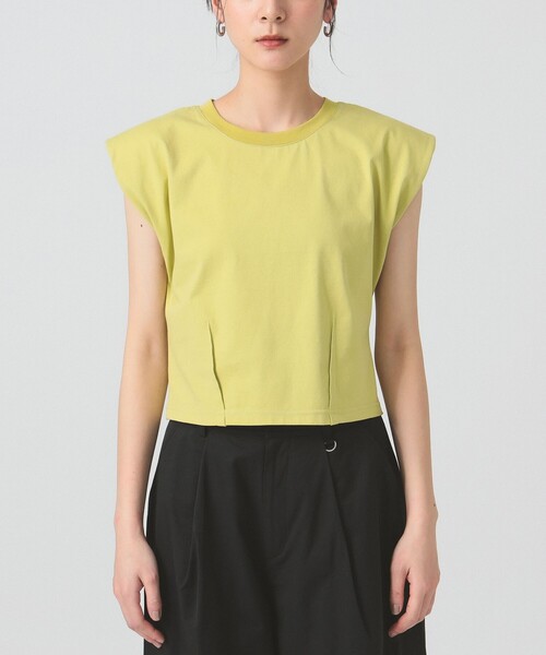 Ray BEAMS（レイビームス）の「ショルダー パッド フレンチスリーブ Tシャツ（Tシャツ/カットソー・レディース・ミント/ホワイト/ブラック・ONE SIZE）」の19枚目の写真