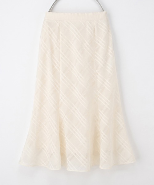 Honeys(ハニーズ)の「シアーチェックスカート(スカート・レディース・アイボリー/ブラック/ネイビー/ラベンダー・3L/L/LL/M/S)」の14枚目の写真