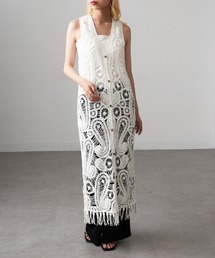 MAGASIN DE MODE Onjna（マガジンデモードオンジェナ ）の「【MAGASIN DE MODE Onjna】かぎ針ペイズリーガウンワンピース trc（ワンピース）」