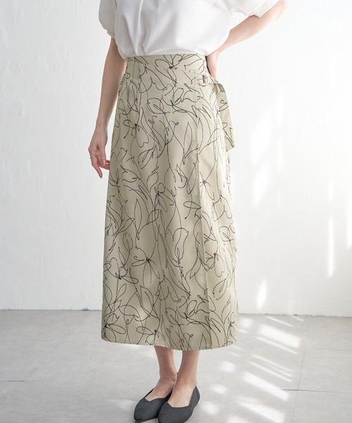 MAX MARA【関税送料込】リネンとシルクのラップスカート Max Mara MAX MARA LEISURE マックスマーラ レジャー スカート