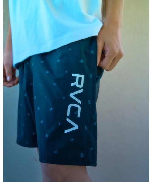 RVCA(ルーカ)の「RVCA メンズ ELASTIC BS ボードショーツ 【2025年春夏モデル】/ルーカウエストゴムサーフトランクス・ボードショーツ・バギーショーツ(水着)(水着・メンズ・ブラック/ブラック×ホワイト/ブルー系その他/イエロー・SMALL/MEDIUM/LARGE/X-LARGE)」の2枚目の写真