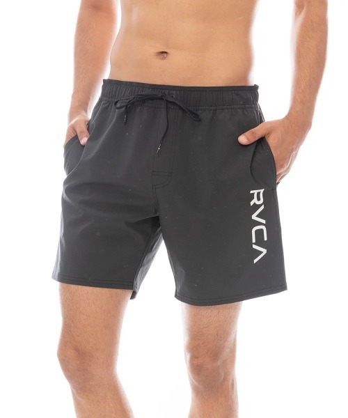 RVCA(ルーカ)の「RVCA メンズ ELASTIC BS ボードショーツ 【2025年春夏モデル】/ルーカウエストゴムサーフトランクス・ボードショーツ・バギーショーツ(水着)(水着・メンズ・ブラック/ブラック×ホワイト/ブルー系その他/イエロー・SMALL/MEDIUM/LARGE/X-LARGE)」の5枚目の写真
