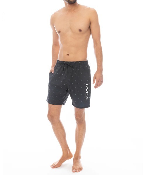 RVCA(ルーカ)の「RVCA メンズ ELASTIC BS ボードショーツ 【2025年春夏モデル】/ルーカウエストゴムサーフトランクス・ボードショーツ・バギーショーツ(水着)(水着・メンズ・ブラック/ブラック×ホワイト/ブルー系その他/イエロー・SMALL/MEDIUM/LARGE/X-LARGE)」の12枚目の写真