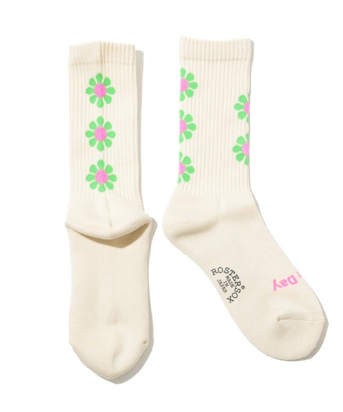 ROSTER SOX（ロスターソックス）の「ROSTER SOX/ロスターソックス　PEACE（ソックス/靴下・メンズ・クリーム/ベージュ・MEDIUM/LARGE）」の8枚目の写真