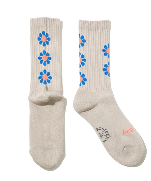ROSTER SOX（ロスターソックス）の「ROSTER SOX/ロスターソックス　PEACE（ソックス/靴下・メンズ・クリーム/ベージュ・MEDIUM/LARGE）」の4枚目の写真