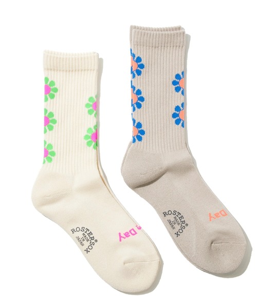 ROSTER SOX（ロスターソックス）の「ROSTER SOX/ロスターソックス　PEACE（ソックス/靴下・メンズ・クリーム/ベージュ・MEDIUM/LARGE）」の3枚目の写真