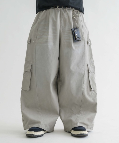 新品未使用【EPNK】スナップボタンタックカーゴパンツ セール】【EPNK】Snap button tuck cargo pants / スナップ
