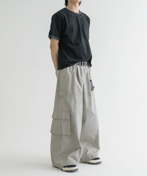 パンツ epnok EPNK Snap button tuck cargo pants セール】【EPNK】Snap button tuck cargo pants / スナップ