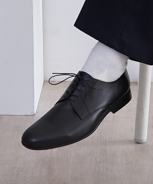 PR01.(ピーアールワン)の「Robe pleine プレーン 外羽根スクエア レザーシューズ(ドレスシューズ・メンズ・ブラック・44/41/42/43/40)」の1枚目の写真