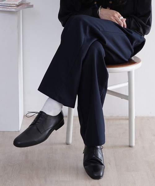 PR01.(ピーアールワン)の「Robe pleine プレーン 外羽根スクエア レザーシューズ(ドレスシューズ・メンズ・ブラック・44/41/42/43/40)」の2枚目の写真