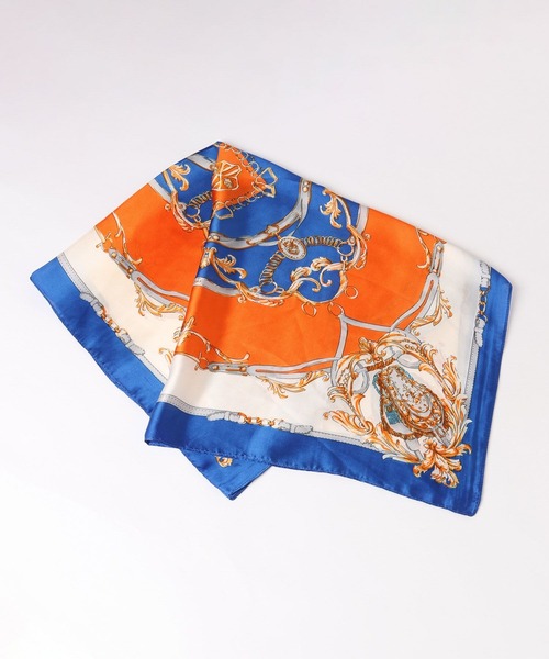 LOWRYS FARM（ローリーズファーム）の「スカーフ７０＊７０　494448（バンダナ/スカーフ・レディース・グリーン/オレンジ/ネイビー/サックスブルー・FREE）」の9枚目の写真