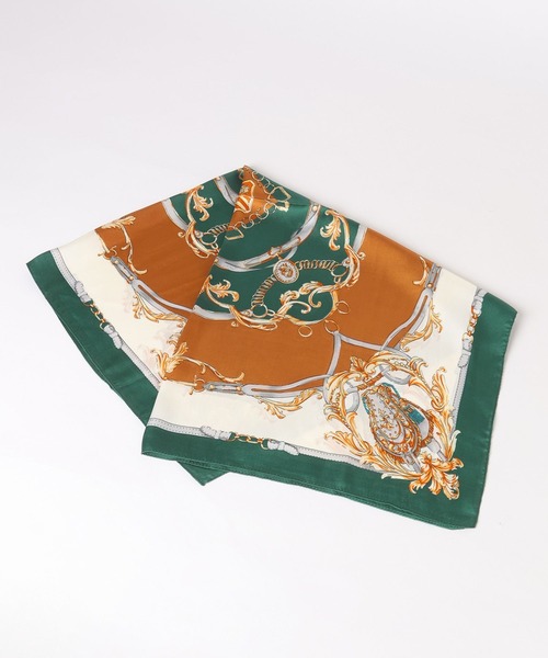 LOWRYS FARM（ローリーズファーム）の「スカーフ７０＊７０　494448（バンダナ/スカーフ・レディース・グリーン/オレンジ/ネイビー/サックスブルー・FREE）」の10枚目の写真