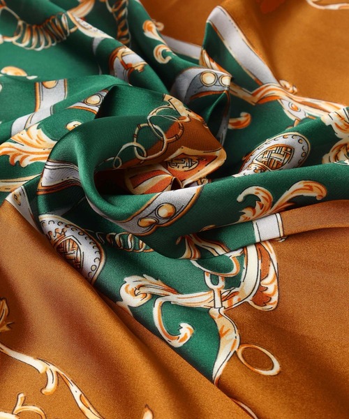 LOWRYS FARM（ローリーズファーム）の「スカーフ７０＊７０　494448（バンダナ/スカーフ・レディース・グリーン/オレンジ/ネイビー/サックスブルー・FREE）」の12枚目の写真