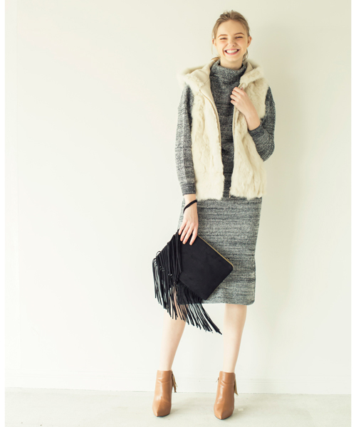 DouDou（ドゥドゥ）の「◇再入荷◇【DouDou】ラビットファーニット