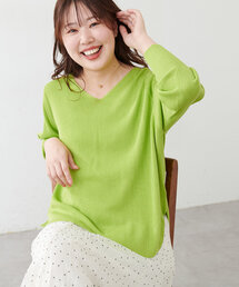 natural couture | 【ako】麻タッチⅤ開きニット(ニット/セーター)