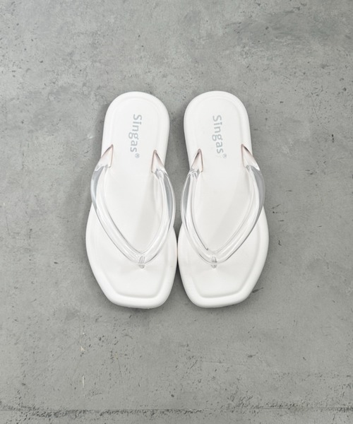 CLEA(クレア)の「クリアフラットサンダル(サンダル・レディース・グリーン/ブラック/ホワイト・23.5cm/24.5cm)」の5枚目の写真