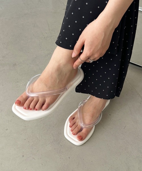 CLEA(クレア)の「クリアフラットサンダル(サンダル・レディース・グリーン/ブラック/ホワイト・23.5cm/24.5cm)」の19枚目の写真