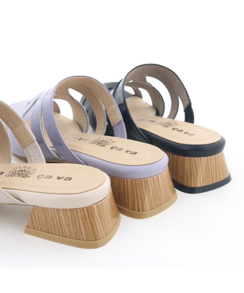 cava cava（サヴァサヴァ）の「ローヒールミュールサンダル　3720555（サンダル・レディース・ブラック/ラベンダー/ライトベージュ・24.5cm/24cm/23.5cm/23cm/22.5cm）」の6枚目の写真