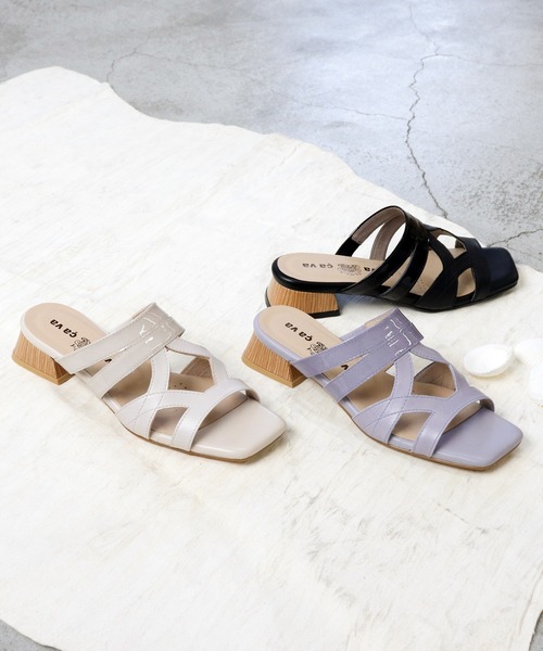 cava cava（サヴァサヴァ）の「ローヒールミュールサンダル　3720555（サンダル・レディース・ブラック/ラベンダー/ライトベージュ・24.5cm/24cm/23.5cm/23cm/22.5cm）」の5枚目の写真