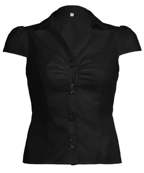 VIBGYOR（ヴィブジョー）の「【LAMPOON】シャーリングシャツ（シャツ/ブラウス・レディース・ブラック/ホワイト・LARGE/MEDIUM/SMALL）」の3枚目の写真