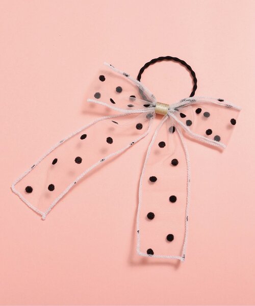 apres les cours(アプレレクール)の「シアードットリボンヘアゴム(ヘアゴム・キッズ・アイボリー・FREE)」の5枚目の写真