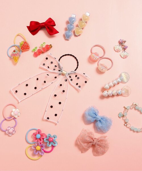 apres les cours(アプレレクール)の「シアードットリボンヘアゴム(ヘアゴム・キッズ・アイボリー・FREE)」の6枚目の写真