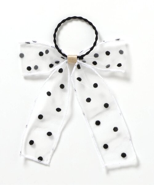 apres les cours(アプレレクール)の「シアードットリボンヘアゴム(ヘアゴム・キッズ・アイボリー・FREE)」の8枚目の写真