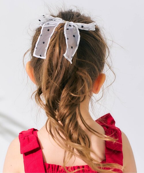 apres les cours(アプレレクール)の「シアードットリボンヘアゴム(ヘアゴム・キッズ・アイボリー・FREE)」の10枚目の写真