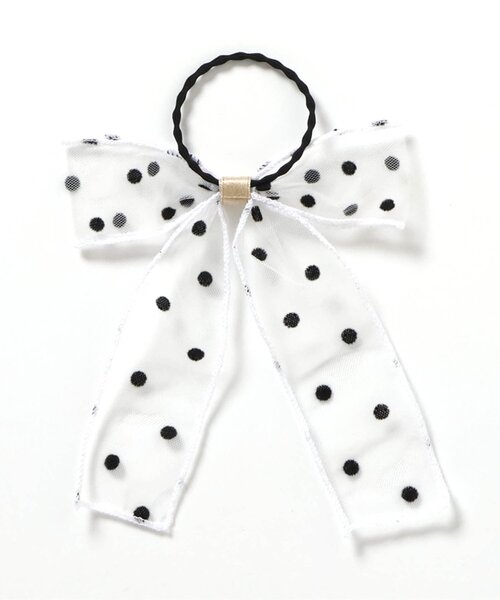 apres les cours(アプレレクール)の「シアードットリボンヘアゴム(ヘアゴム・キッズ・アイボリー・FREE)」の12枚目の写真