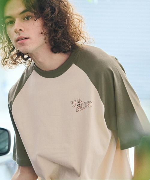 UN-FILLED（アンフィルド）の「mt9717- 90s GERBERA EAGLE RAGLAN SLEEVE T-SHIRT Tシャツ（Tシャツ/カットソー・メンズ・ブラック×ホワイト/ブラウン系その他/グリーン系その他・M/L/XL）」の3枚目の写真