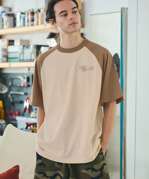 UN-FILLED（アンフィルド）の「mt9717- 90s GERBERA EAGLE RAGLAN SLEEVE T-SHIRT Tシャツ（Tシャツ/カットソー・メンズ・ブラック×ホワイト/ブラウン系その他/グリーン系その他・M/L/XL）」の7枚目の写真