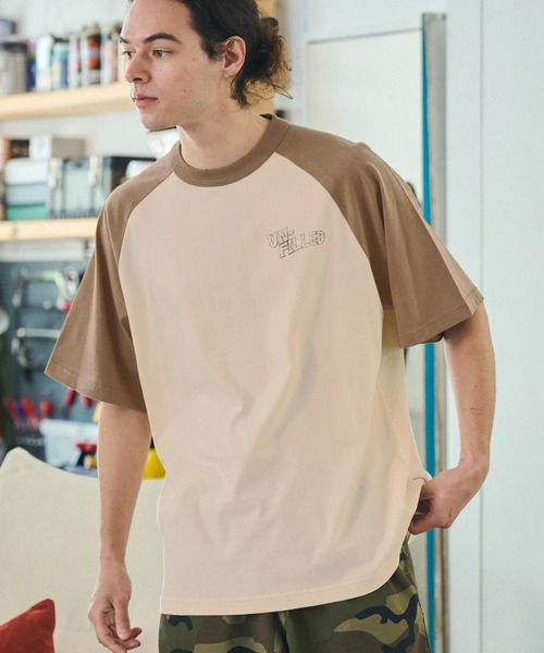 UN-FILLED（アンフィルド）の「mt9717- 90s GERBERA EAGLE RAGLAN SLEEVE T-SHIRT Tシャツ（Tシャツ/カットソー・メンズ・ブラック×ホワイト/ブラウン系その他/グリーン系その他・M/L/XL）」の8枚目の写真