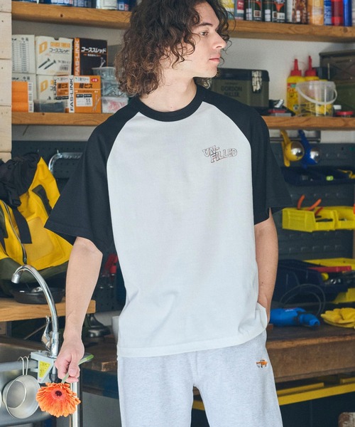UN-FILLED（アンフィルド）の「mt9717- 90s GERBERA EAGLE RAGLAN SLEEVE T-SHIRT Tシャツ（Tシャツ/カットソー・メンズ・ブラック×ホワイト/ブラウン系その他/グリーン系その他・M/L/XL）」の14枚目の写真