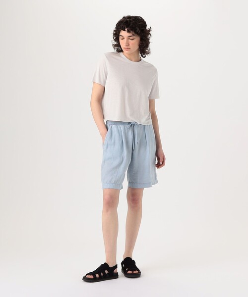JAMES PERSE(ジェームスパース)の「ライトウェイトリネン ハーフパンツ WKO4318(その他パンツ・レディース・ホワイト/ベージュ/ブラック/ライトブルー・0/1)」の5枚目の写真