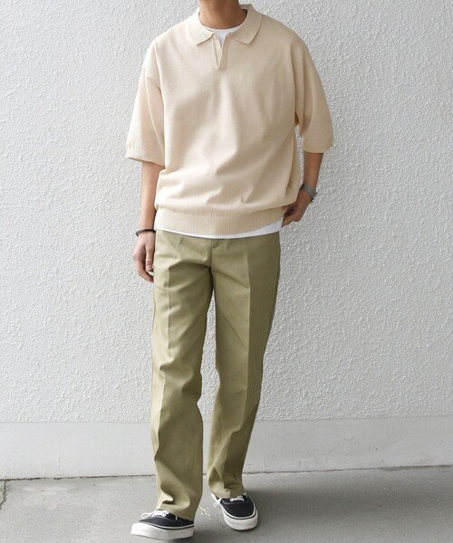 SHIPS any(シップス エニィ)の「SHIPS any:〈手洗い可能〉リネンミックス ハイゲージ ニット スキッパー ポロシャツ◇(ポロシャツ・メンズ・ネイビー/ブラック/オフホワイト/チャコールグレー/ダークブルー・MEDIUM/LARGE)」の15枚目の写真